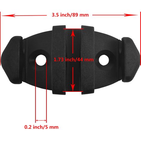 Goupille de fixation de siège d'amarrage en nylon pour kayak, support de corde, clip de corde en zigzag, quincaillerie pour bateaux et yachts - Grand modèle 89 mm - Quincaillerie (1/4)