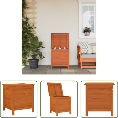 Rangement jardin - Boîte de rangement jardin marron 50x49x56,5cm bois massif sapin (1/5)