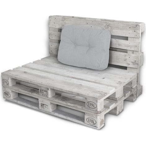 Palettenkissen Palettenauflagen Sitzkissen Rückenlehne Kissen Palette Polster Sofa Couch Altweiß - Seitenkissen