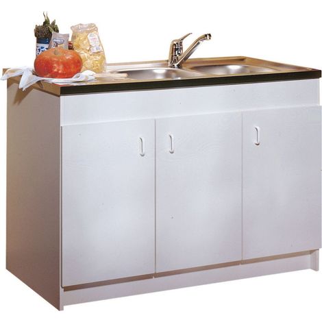 Meuble sous évier 120x60cm – S10N03120 – Matériaux résistants pour usage intérieur et extérieur – Installation facile – Neova