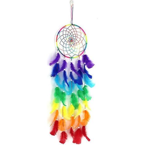 Traumfänger Bunte Traumfänger Handgefertigt Regenbogen Traditionelle Federaufhängung