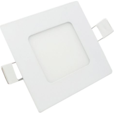 Faretto LED da incasso 3W quadrato slim bordo bianco lato 8cm F.I.75mmLuce Calda 3000k (1/4)