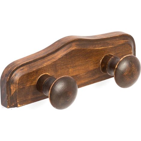 Zweifacher Kleiderhaken aus Holz stile arte povera Mod. Mathilde