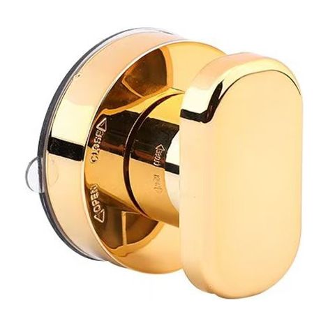 Tiradores de puerta con ventosa en cristal espejado, tiradores para ducha y bañera (665 cm, dorado, 2 unidades) (1/5)