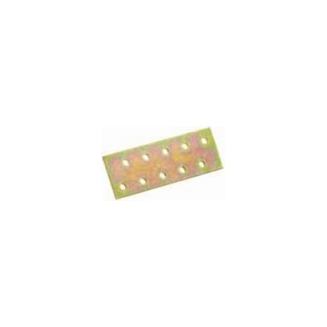 Piastrina tropicalizzata 40x110x2 mm – 10 pz – Acciaio zincato giallo