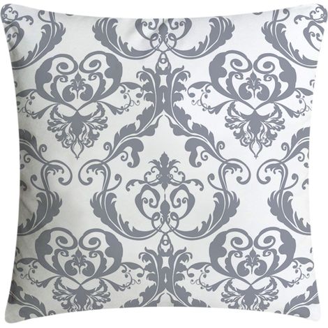 Housse De Coussin Carrée Gris Argenté 45x45cm Pour Canapé Et Lit Décoration Intérieure Lot De 1 (1/5)