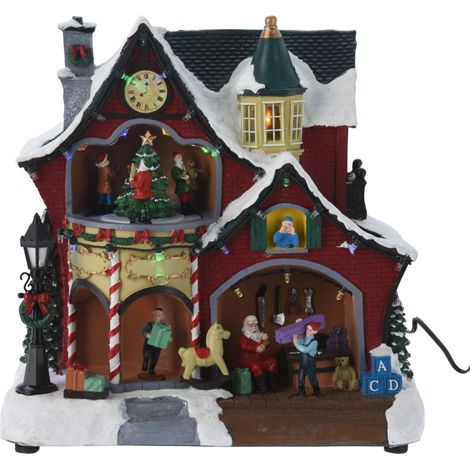 Bewegliche Weihnachtsszene Santa's Workshop
