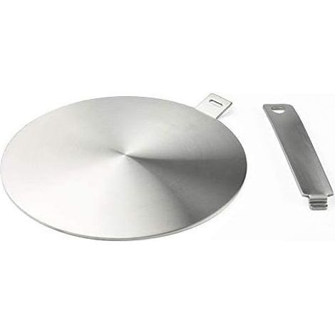 Adaptateur à induction, disque convertisseur pour plaque de cuisson à induction, plaque de diffusion de chaleur avec poignée et base séparables 20 cm (1/5)
