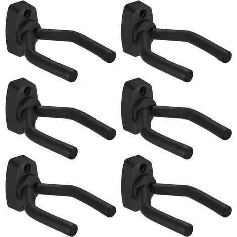 Support Mural pour Guitare, Crochet de Guitare, Support de Guitare Compatible avec Acoustique/Basse/Electrique/Banjo/Ukulele/Fiddle(6 paquet) (1/5)