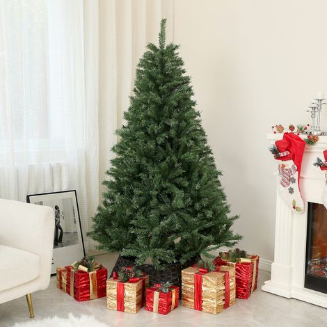 Sapin Noël artificiel 180 cm 1000 branches ouverture automatique base acier vert (1/5)