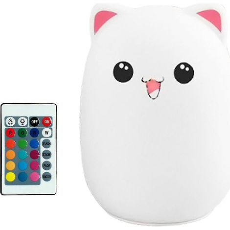 Veilleuse mignonne en forme d'ours, lampe tactile rechargeable pour chambre à coucher