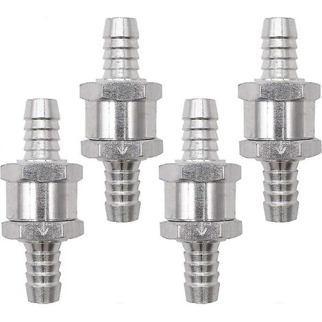 Clapet anti-retour en aluminium, lot de 4 clapets argentés avec flèche anti-retour en alliage (10 mm) (1/5)