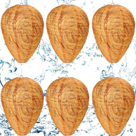 Lot de 6 nids de guêpes artificiels étanches - Orange - Pour la maison et le jardin - Pour l'extérieur (1/4)