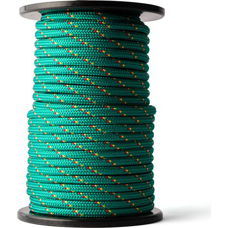 SNURO Corde Polypropylène Tressée (8 mm, 50 m) - Corde Solide en PP tressée - Paracorde Solide et Légère pour l'Extérieur, la Survie et le Jardin - Résistance à la rupture 918kg