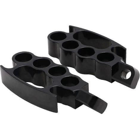 Reposapiés de aluminio CNC para motocicletas Harley Dyna Fatboy FLFB FLSTF Iron Sportster 883 1990-2017 (negro)