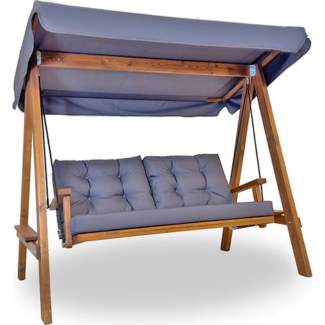 Westmann Balancelle en bois Pera 2000 Anthracite 203x116x180 cm (1/5)