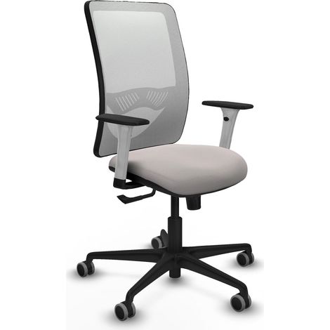 Chaise de bureau piqueras y crespo Zulema blanc maille simili cuir (1/2)
