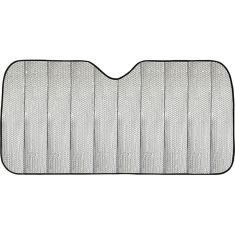 Parasole per parabrezza (140 x 70 cm) per berlina – Foglio di alluminio a doppia faccia con isolamento a 4 strati, protegge dal calore e dai raggi UV, con ventose (1/3)