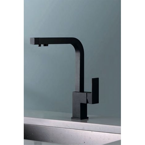 Robinet de cuisine avec osmoseur monocommande  Modèle CAPRI  Couleur noir  Finition mate  [ IMEX® ] (1/4)