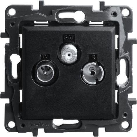 Legrand Niloe Step Presa Antennistica Nera 3 Prese (1/5)