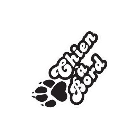 Sticker Chien a bord 12x5cm