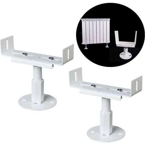 Verstellbare Heizkörperfüße aus Stahl – Höhe 18–23 cm – Stabile Unterstützung für Säulenheizkörper – Einfache Montage (1/3)