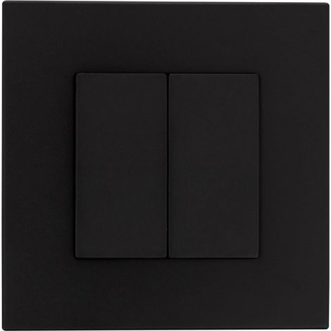 Módulo Tapa Ciega Doble con Marco PC Modern Negro