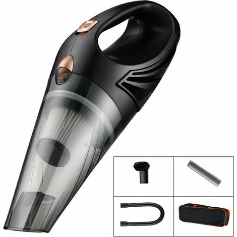 120W Portable Car Vacuum Cleaner – 12V Mini Vacuum Cleaner with 3 Accessories and Storage Bag, Powerful and Compact