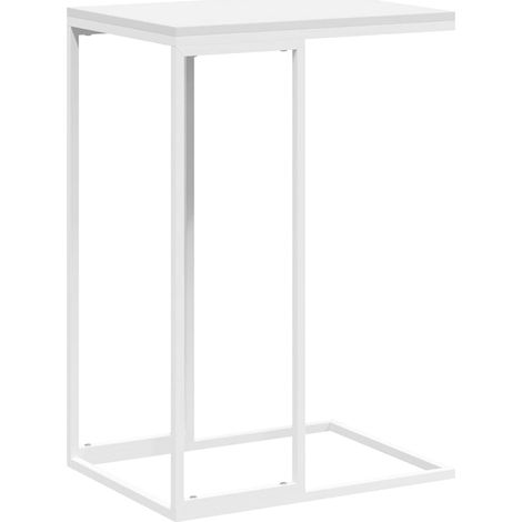 Mesa auxiliar de madera contrachapada blanco 40x30x59 cm vidaXL
