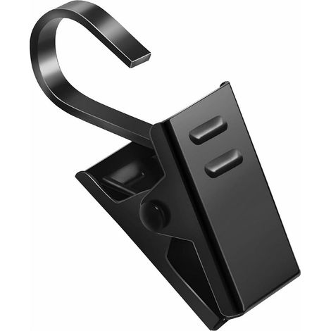 Lieferung von schwarzen Edelstahl-Vorhang- und Duschvorhangclips/-haken, Weihnachtsgeschenkclips/-haken (15 Stück) (1/5)