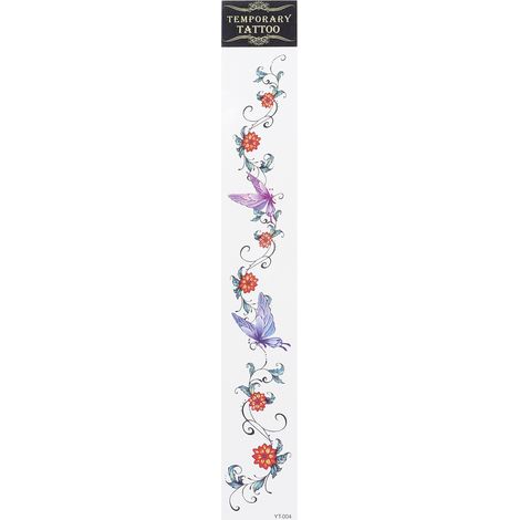 Autocollants tatouage temporaire fleurs waterproof pour femmes filles YT-04 motifs ventre adhésifs longue durée (1/5)