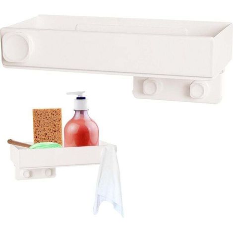 Porte Eponge Evier Cuisine Organisateur - Organiseur à Suspendre Pas de Perçage Rangement Support Eponge pour Poser évier de Cuisine Salle de Bain Stockage Brosse éponge, 1 Pièces (1/4)