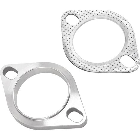 Kit 2 brides de raccordement 2,5 pouces échappement en acier inoxydable, universel pour collecteur, downpipe et ligne catalytique (1/5)