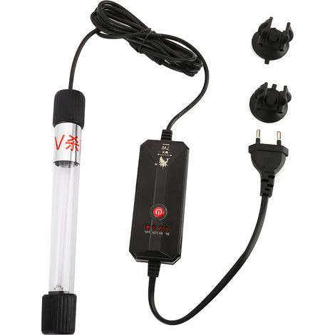 Lampe germicide UV à minuterie pour aquarium, lampe de stérilisation des algues, UE 220 V 7 W (1/5)