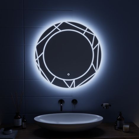 Miroir LED Touch Astrix 70cm 6000K Gradable Systeme Desembuage (1/5)