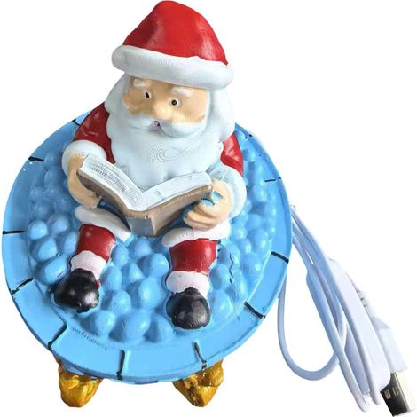 Santa Lampe de Bain à Bulles Figurine Résine Veilleuse LED (1/5)