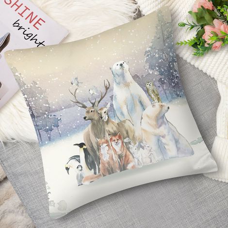 Coussin with sapins de Noël, style nordique (1/5)