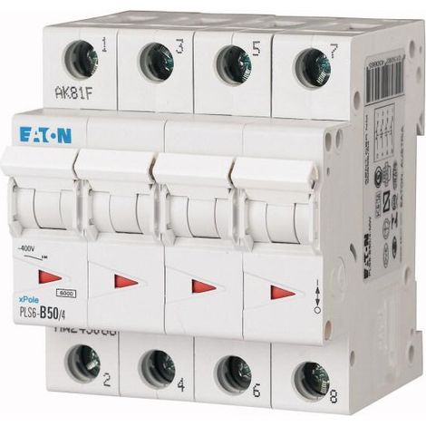 Disj. PLS 4X50A 6kA (EN 60898) cbe C 000243092 EATON PLS6-C50/4-MW