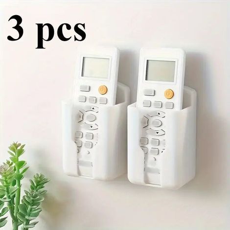 Wandhalterung für Fernbedienung – ABS-Kunststoff – 10 x 6 cm – Für Fernseher, Klimaanlage, Ventilator – 3er-Pack (1/5)