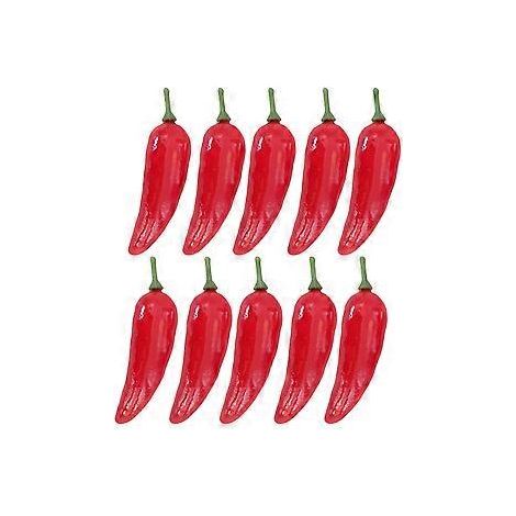 36 mini-piments artificiels réalistes, simulant des piments, pour restaurant (rouge) (1/3)