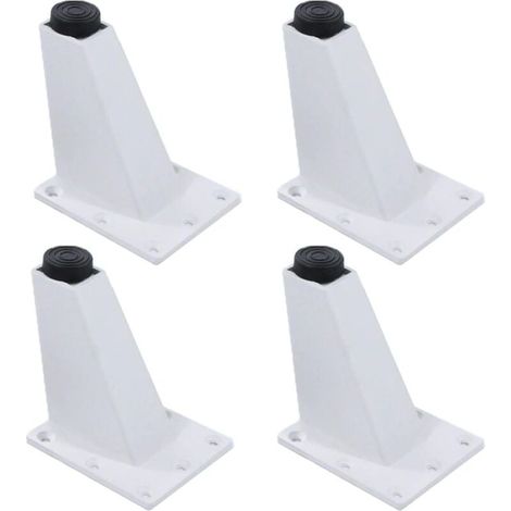 Pieds de meubles pour canapés, tables, armoires, tables basses, téléviseurs et autres, 4 pièces, 9,2 x 7,3 x 6,3 cm,blanc (1/4)