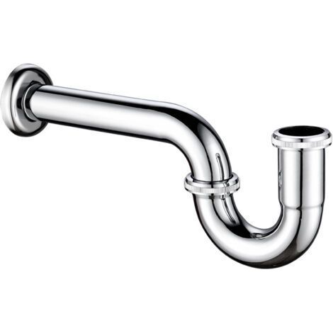 Siphon anti-odeurs 1/4'', siphon, tuyau de drainage en U chromé, (1/5)