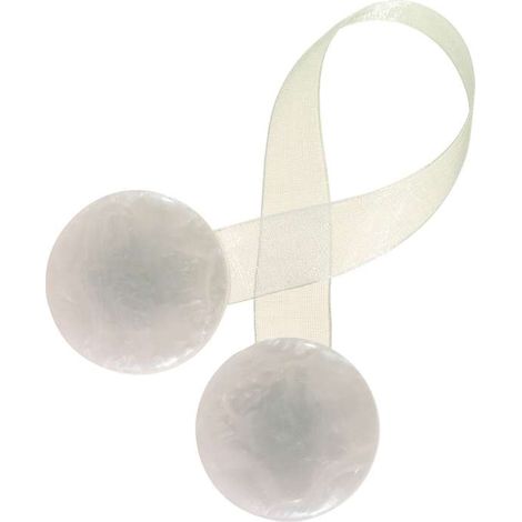 Calamita Bottone Bianco Grande (Con Nastro)