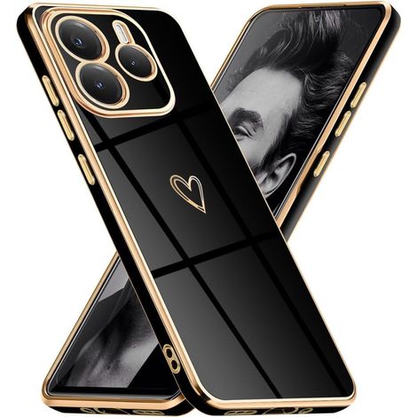 Coque Placage pour Xiaomi Redmi Note 14 5G, Brillant Housse de Élégant Modèle de Coeur Conception Miroir avec Protégé Camera TPU Souple Anti-Rayures Antichoc Coque pour Xiaomi Redmi Note 14 5G (1/5)