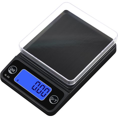Schmuckwaage / Kaffeewaage / Taschenwaage mit hoher Präzision, Schwarz, 500 g / 0,1 g, Größe M, Schwarz (1/5)