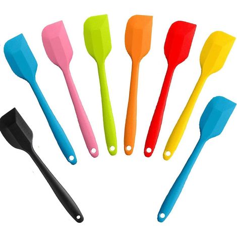 Silikon Spachtel Set 9 Stück Hitzebeständig BPA Frei 21cm Mehrfarbig
