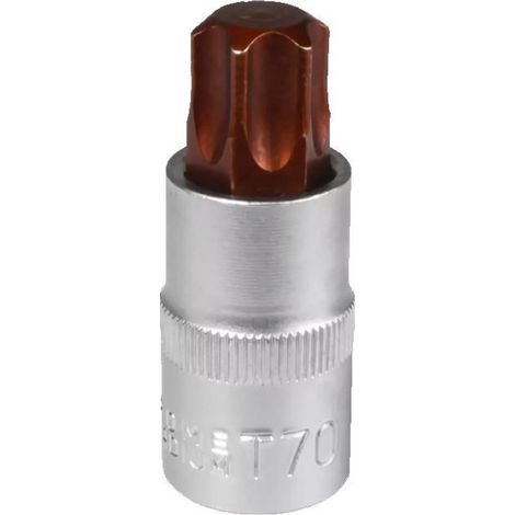 Douille Torx T70 - 1/2 Pouces - Pour Clés À Douille - Acier CrV Et Embout S2 - Lot De 1