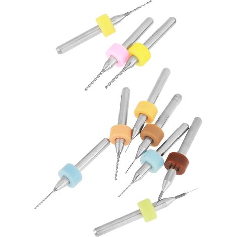 10-teiliges Set aus 0,1-1,0 mm Wolframkarbid-Mikrobohrern für Leiterplatten (1/5)