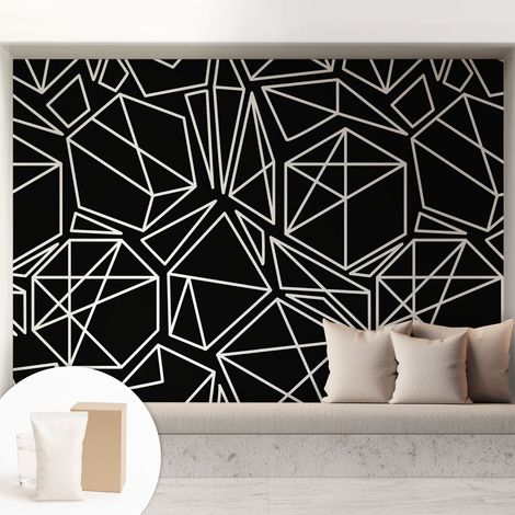 Tapete Dekorative Vliestapete mit Klebe für Wand - Mustertapete - moderne Einrichtung - für Büro Moderne Abstraktion 208x146 cm (1/5)