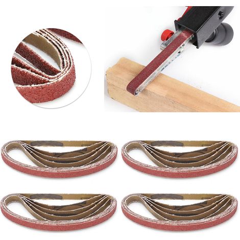 Ponceuse à bande pneumatique, petite ponceuse à bande, spéciale pour le polissage, le meulage et l'ébavurage des métaux, 330 x 10 mm, 150 (1/5)